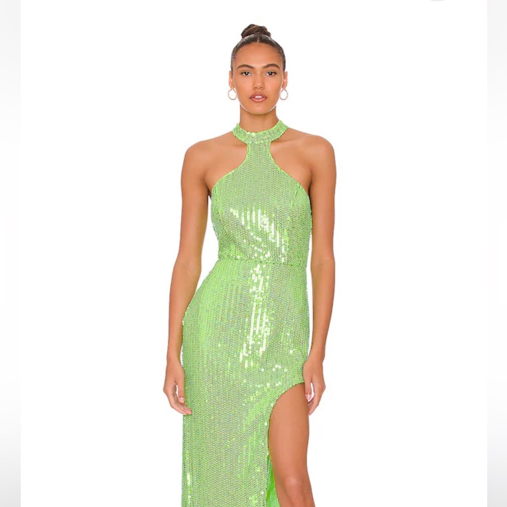 NBD Jesper Maxi Dress in Neon Green size M